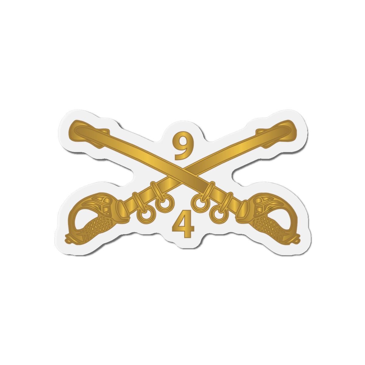 Die-Cut Magnets -SSI - Army - 4th Squadron,  9th Cavalry Branch wo Txt X 300