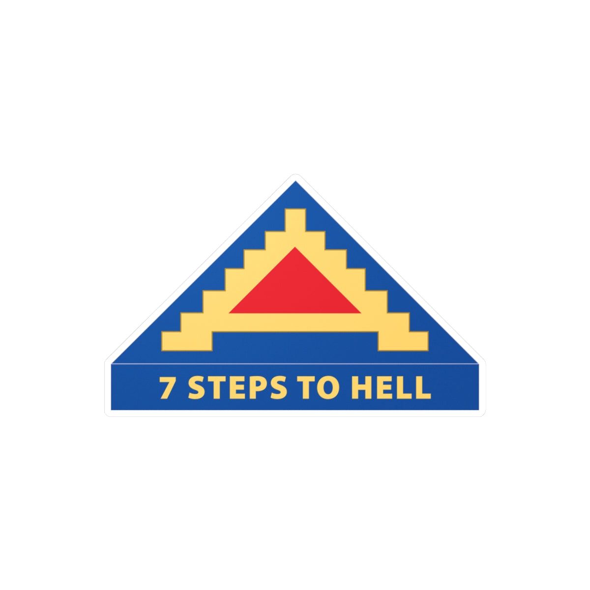 Kiss-Cut Vinyl Decals - Army - 7th United States Army  w 7 Steps to Hell X 300