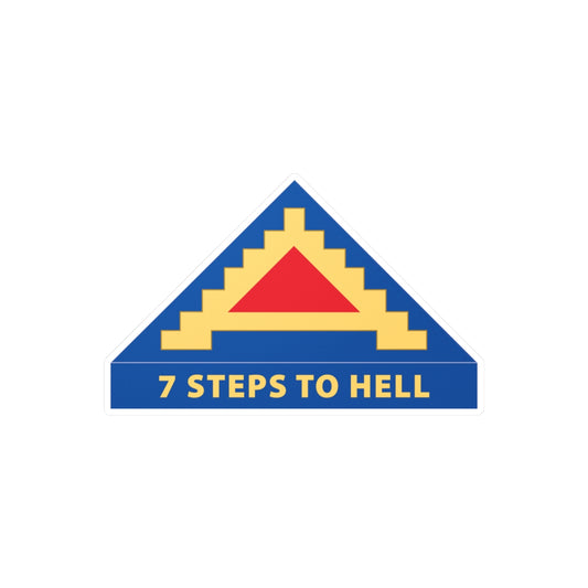 Kiss-Cut Vinyl Decals - Army - 7th United States Army  w 7 Steps to Hell X 300