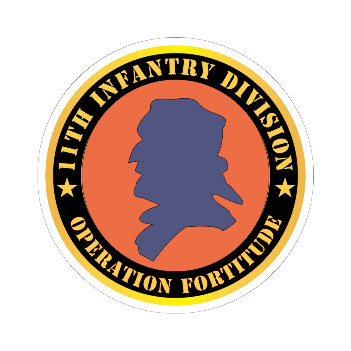 Kiss - Cut Stickers - Army - 11th Infantry Division - Operation Fortitude X 300