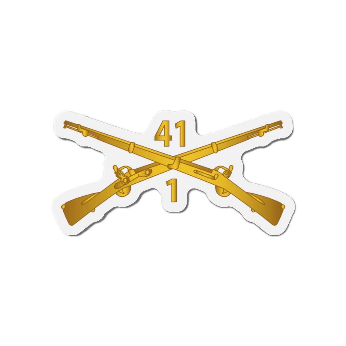 Die-Cut Magnets - Army - 1st Bn 41st  Infantry wo Txt X 300 - Hat