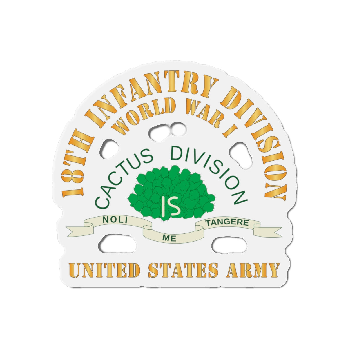 Die-Cut Magnets - Army - SSI - 18th Infantry Division  - WWI - US Army X 300