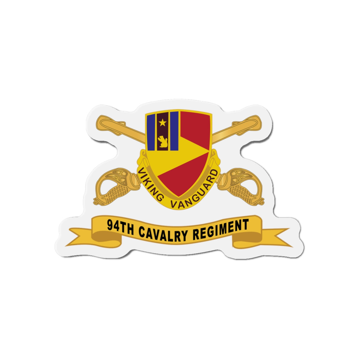 Die-Cut Magnets -SSI - Army  - 94th Cavalry Regiment w Br - Ribbon X 300