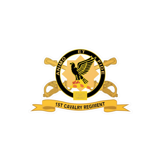 Kiss-Cut Vinyl Decals - Army - 1st Cavalry Regiment w Br - Ribbon X 300