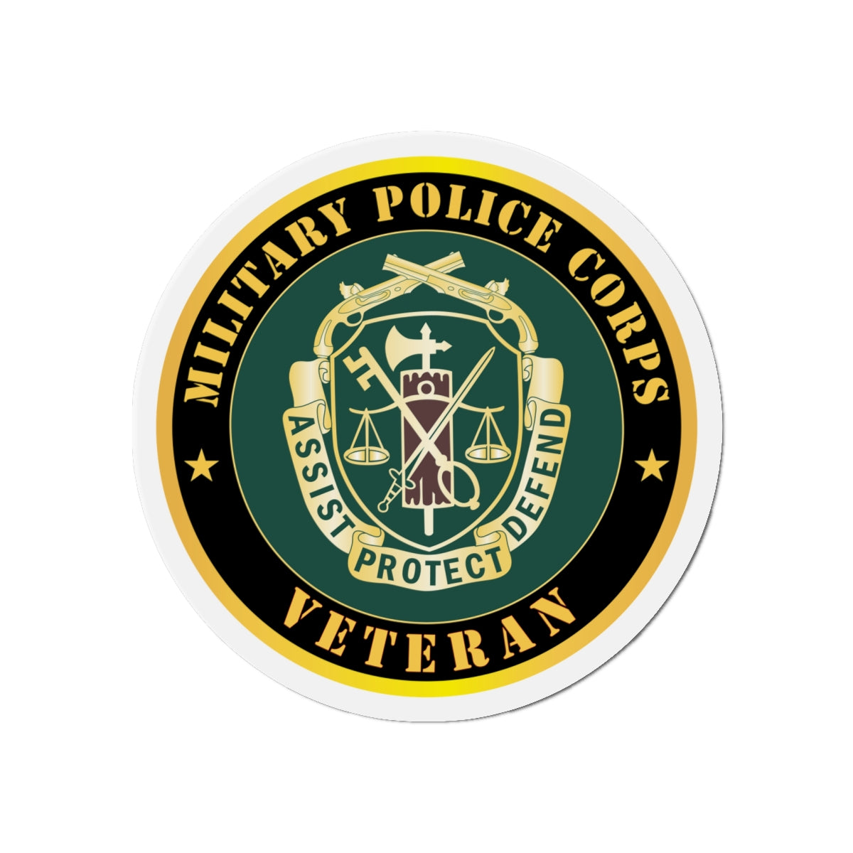 Die-Cut Magnets - Army - Military Police Corps Regimental Crest - Veteran X 300