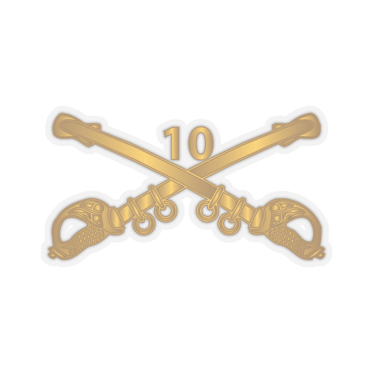 Kiss-Cut Stickers - Army - 10th Cavalry Branch wo Txt X 300