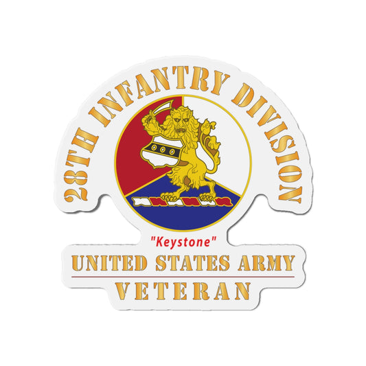 Die-Cut Magnets - Army - DUI - 28th Infantry Division - Keystone - US Army Veteran X 300