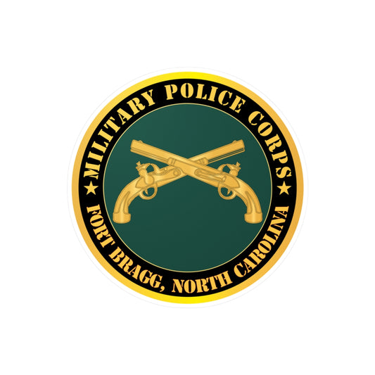 Kiss-Cut Vinyl Decals - Army - Military Police - Branch - Fort Bragg, NC X 300