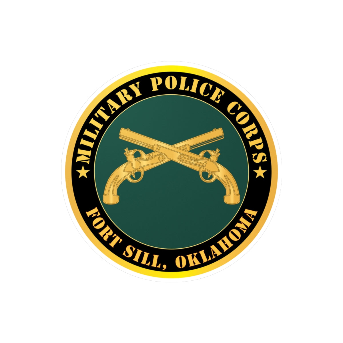 Kiss-Cut Vinyl Decals - Army - Military Police - Branch - Fort Sill, OK X 300