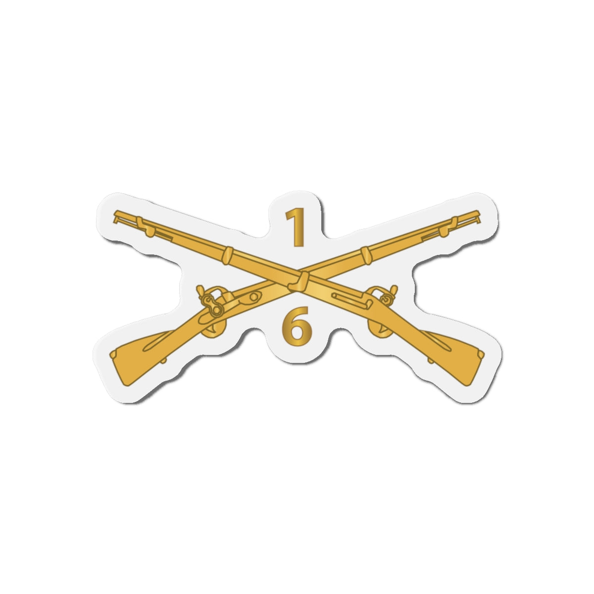 Die-Cut Magnets -SSI -Army - 6th Battalion, 1st Infantry Regiment Branch - wo Txt X 300