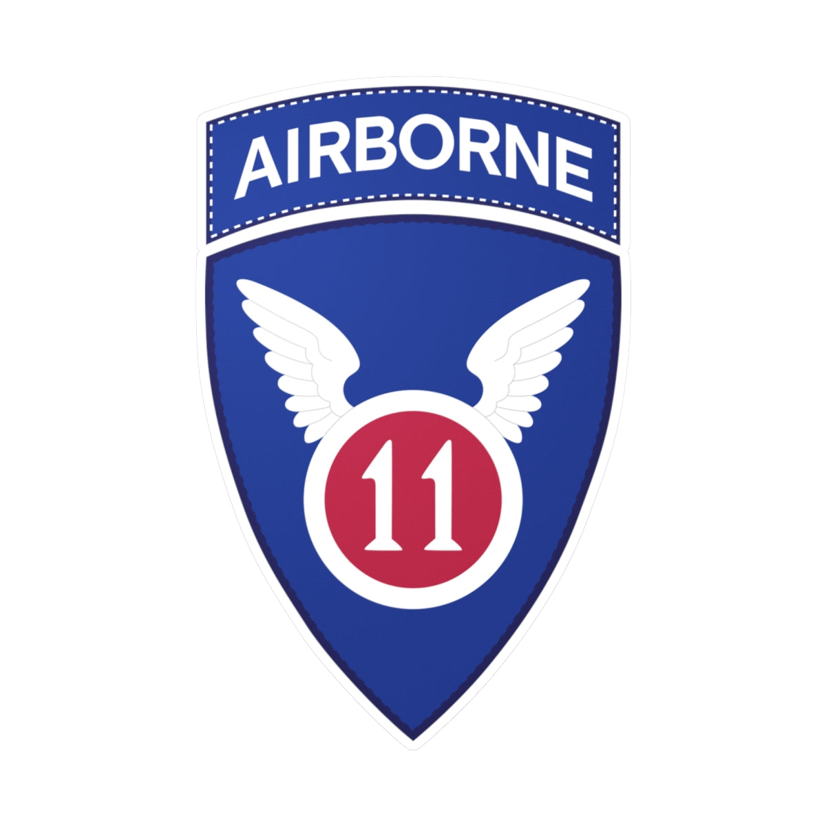 Kiss-Cut Vinyl Decals - 11th Airborne Division - SSI wo Txt X 300