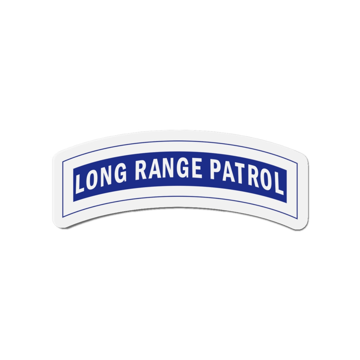 Die-Cut Magnets - Army - Tab - Long Range Patrol - Blue - White