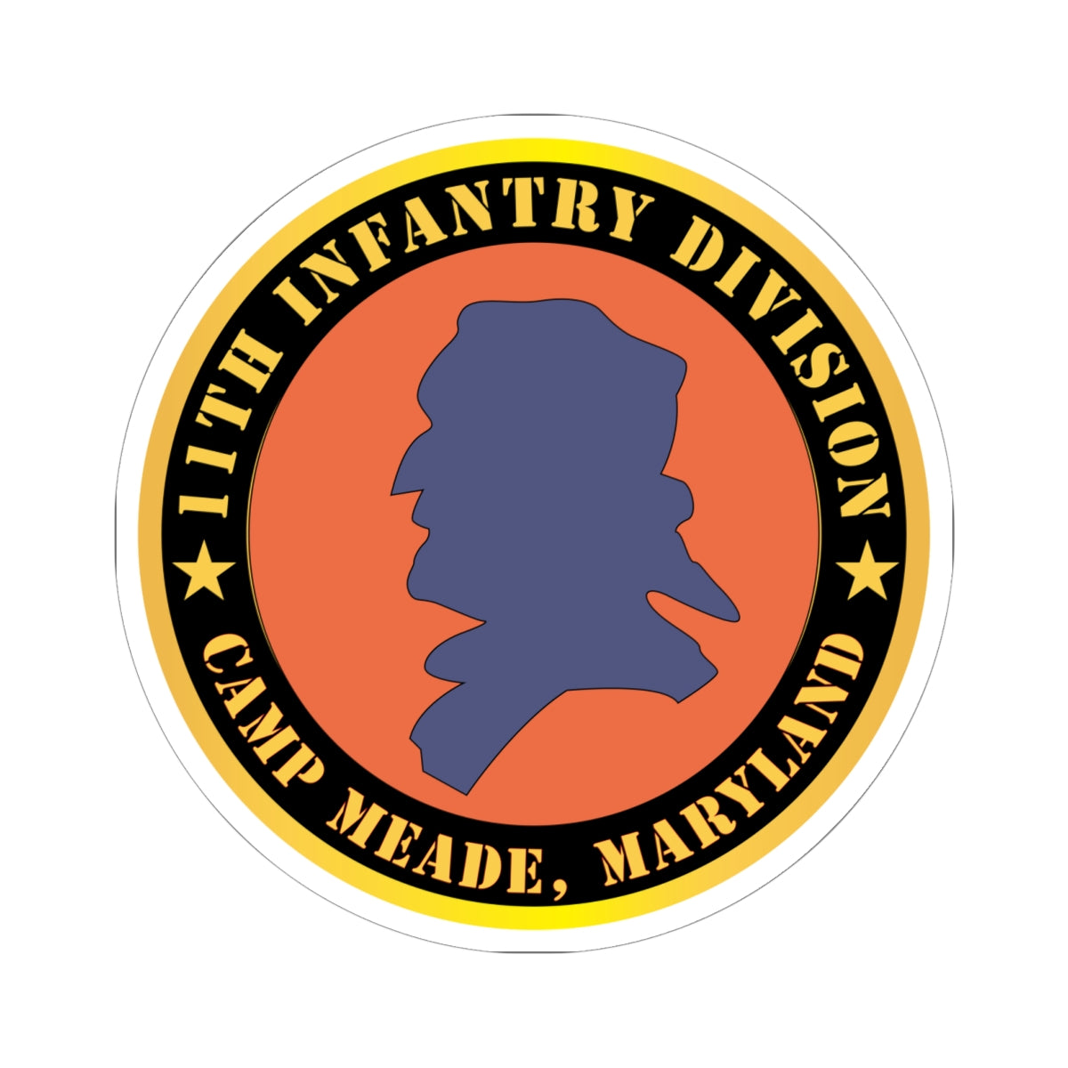 Kiss - Cut Stickers - Army - 11th Infantry Division - Camp Meade, Maryland X 300