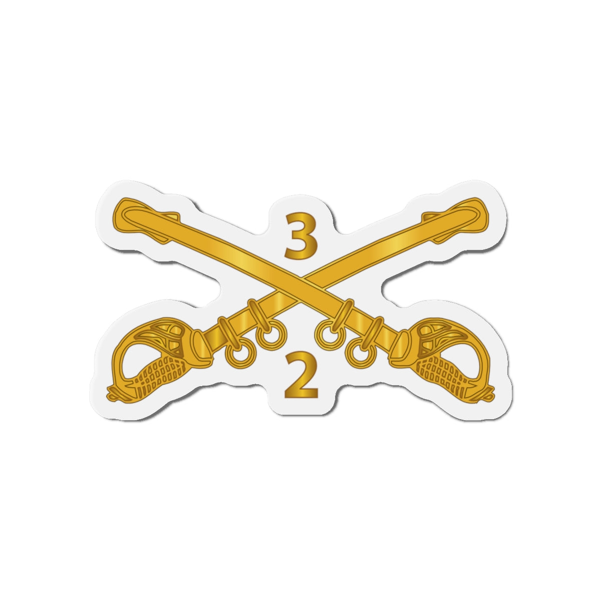 Die-Cut Magnets - 2nd Squadron 3rd Armored Cavalry Regiment Branch wo Txt