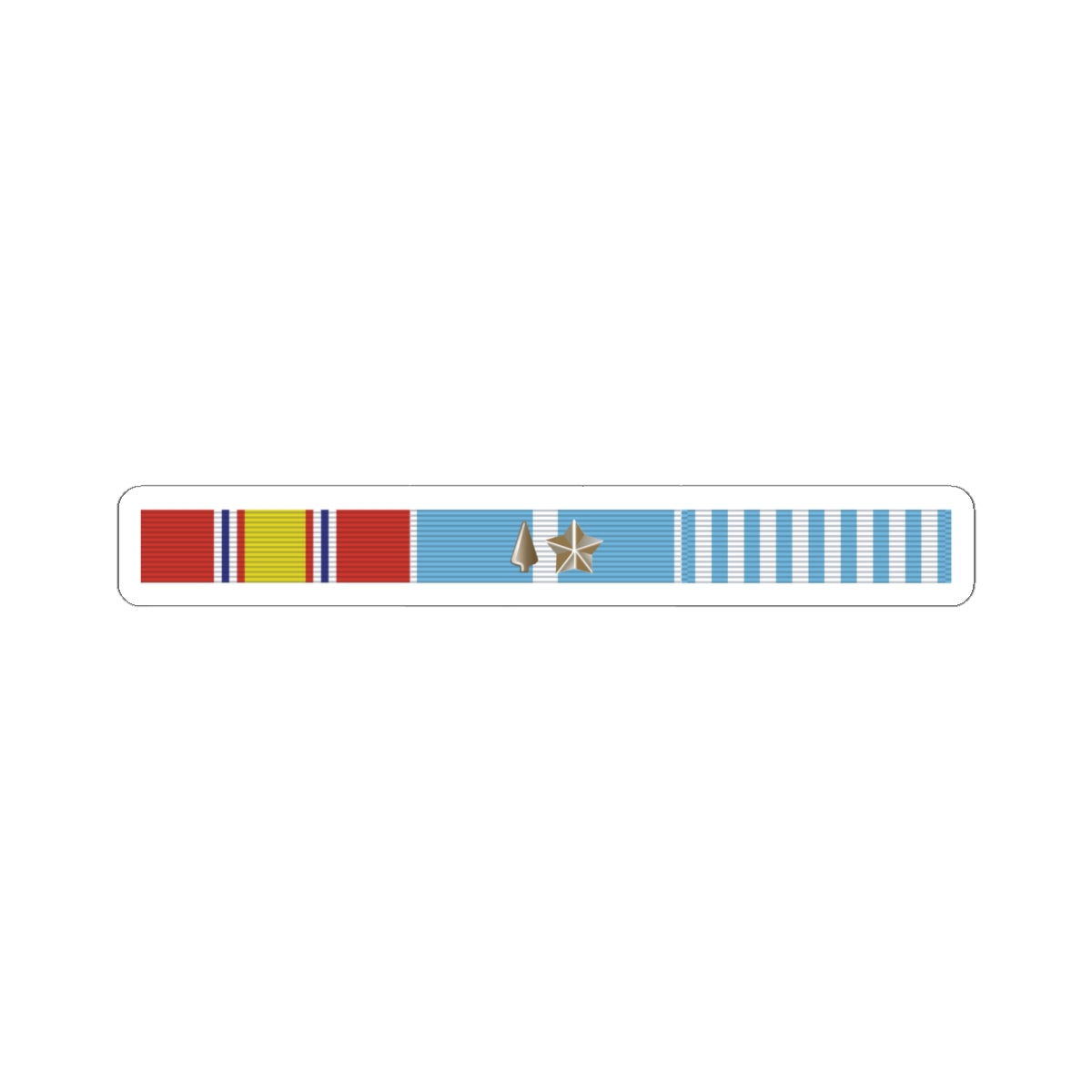 Kiss - Cut Stickers - Korean War Service Bar w Spearhead - Campaign Star