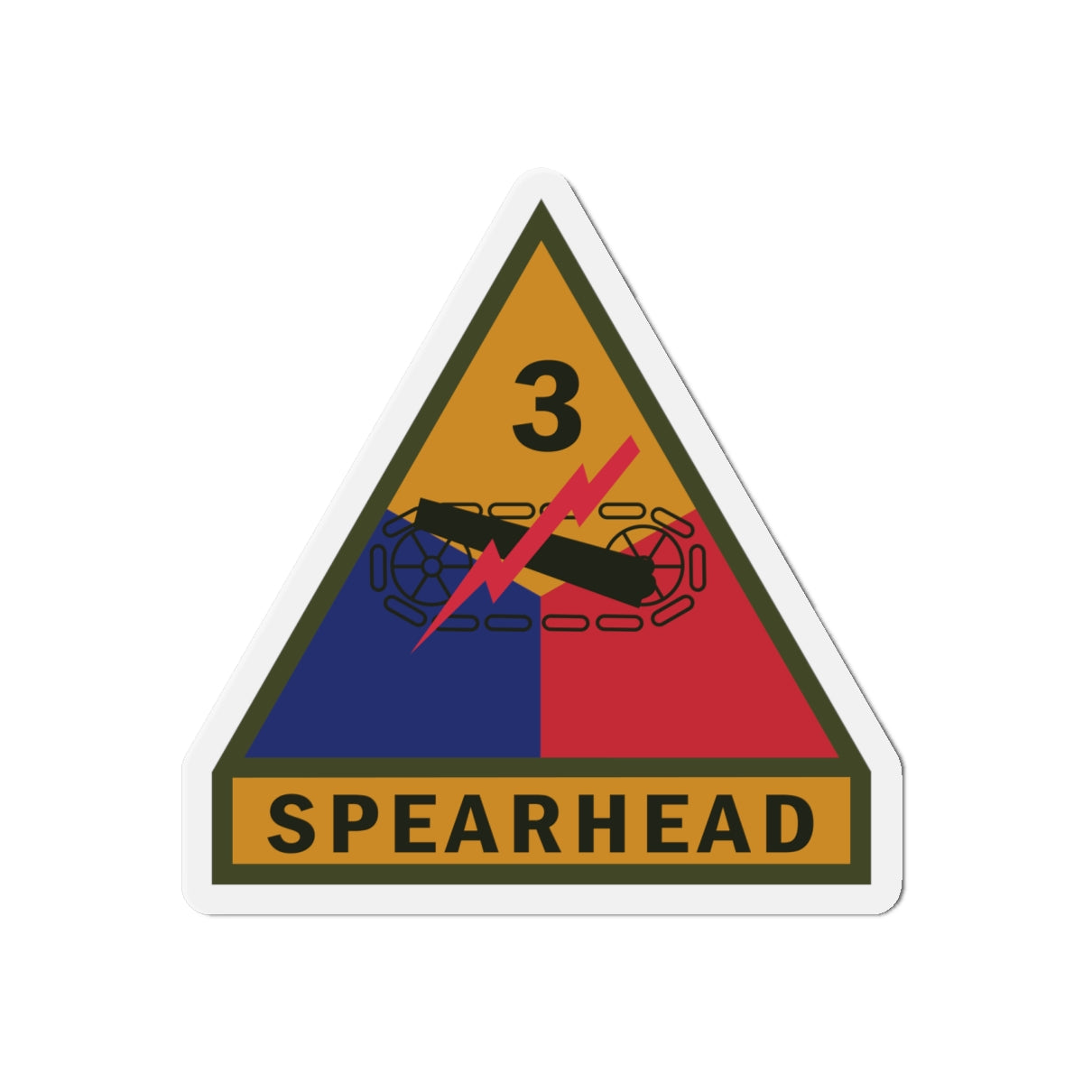 Die-Cut Magnets -SSI - 3rd Armored Division w Name Tape X 300