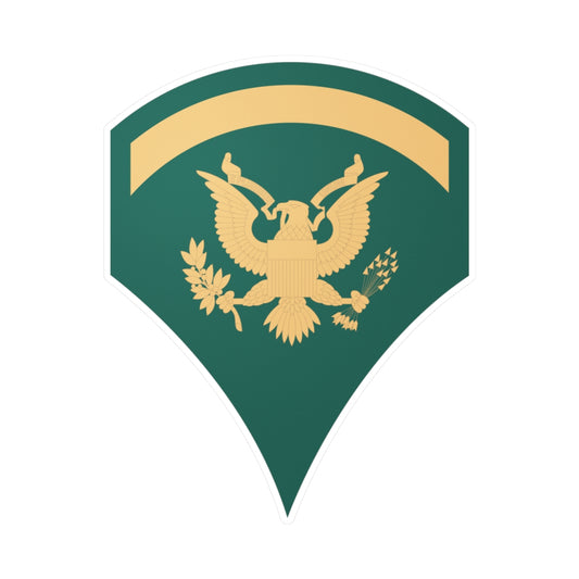 Kiss-Cut Vinyl Decals - Army - Enlisted - SPEC 5 - Specialist 5  - Std wo Txt X 300