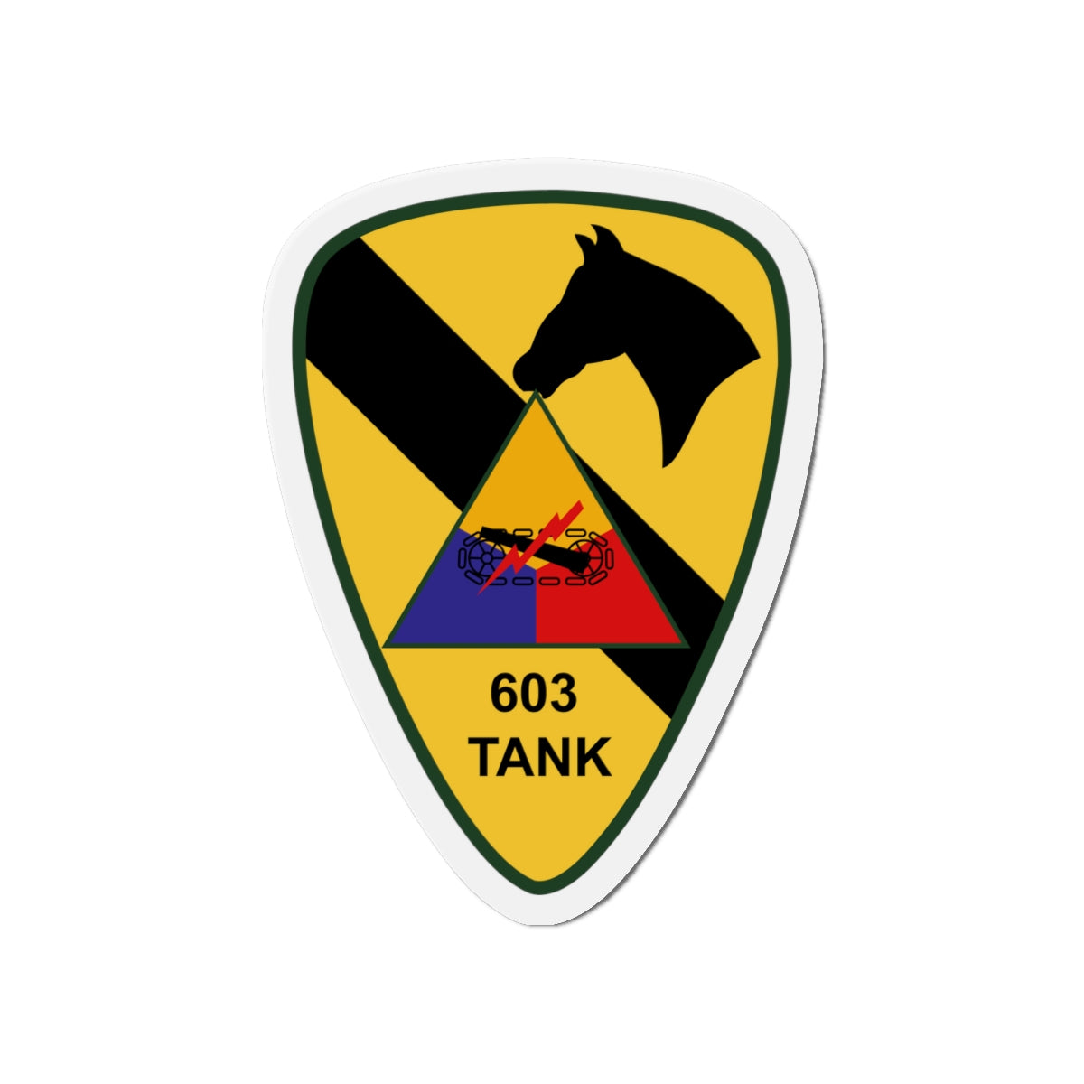 Die-Cut Magnets - Army - 603rd Medium Tank Co  - 1st Cav wo Txt
