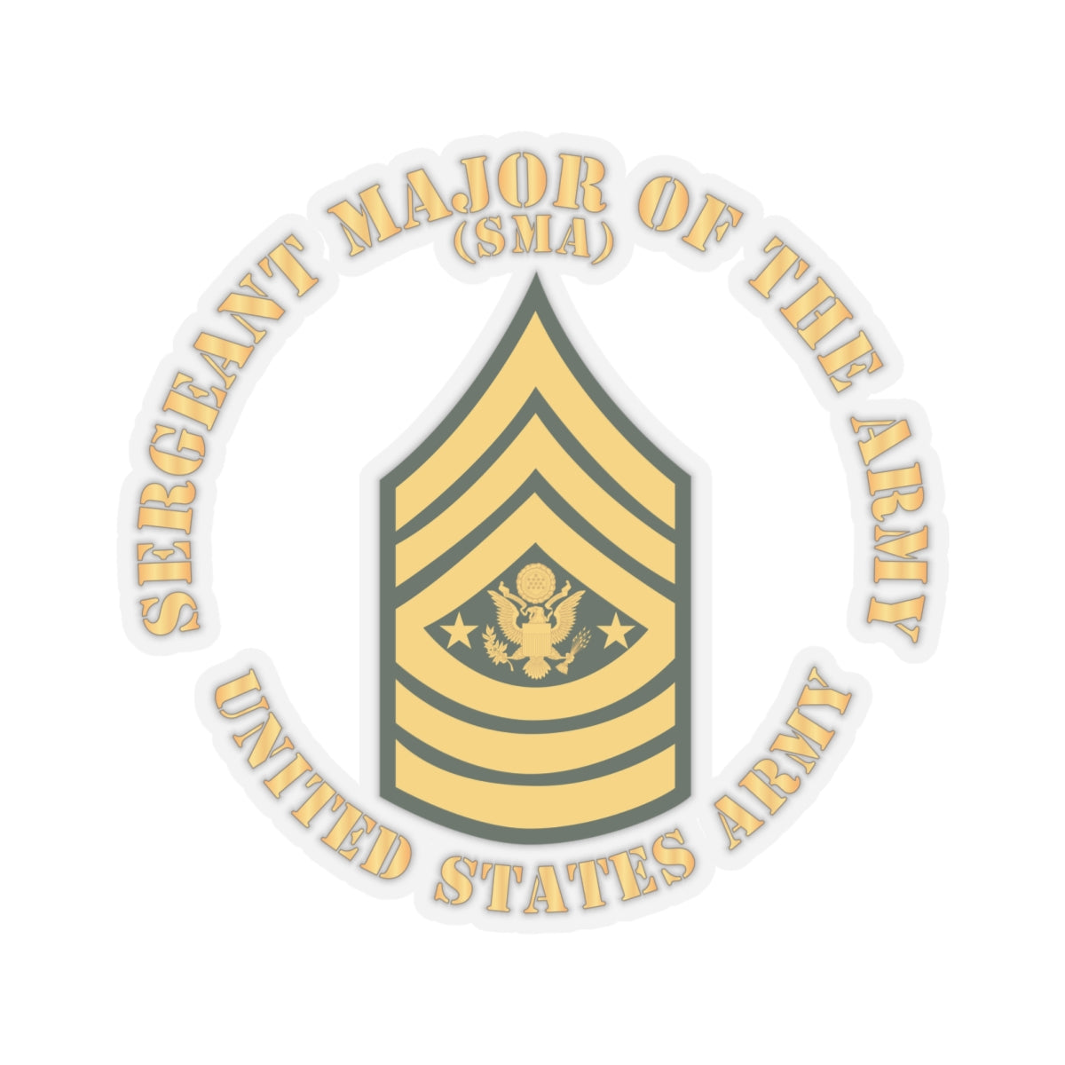 Kiss-Cut Stickers - Army - Sergeant Major of the Army - SMA - Flat X 300