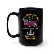 Load image into Gallery viewer, Black Mug 15oz - Army - 82nd Airborne Div - Beret - Mass Tac - Maroon  - 82nd Avn Regt - Demolitions - Iraq War
