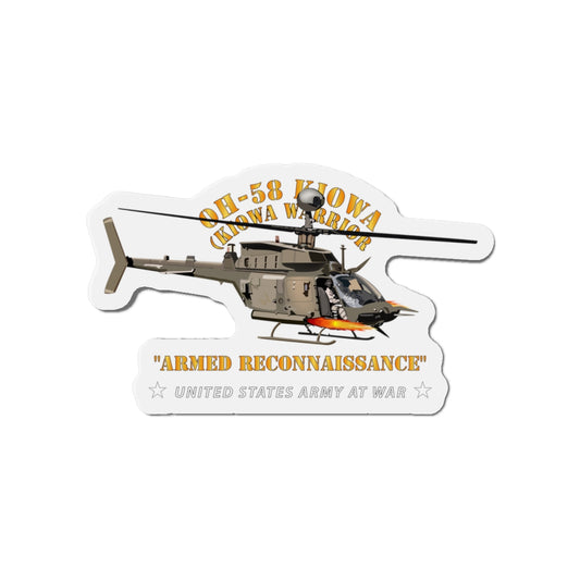 Die-Cut Magnets - Army - OH-58 Kiowa - Armed Reconnaissance