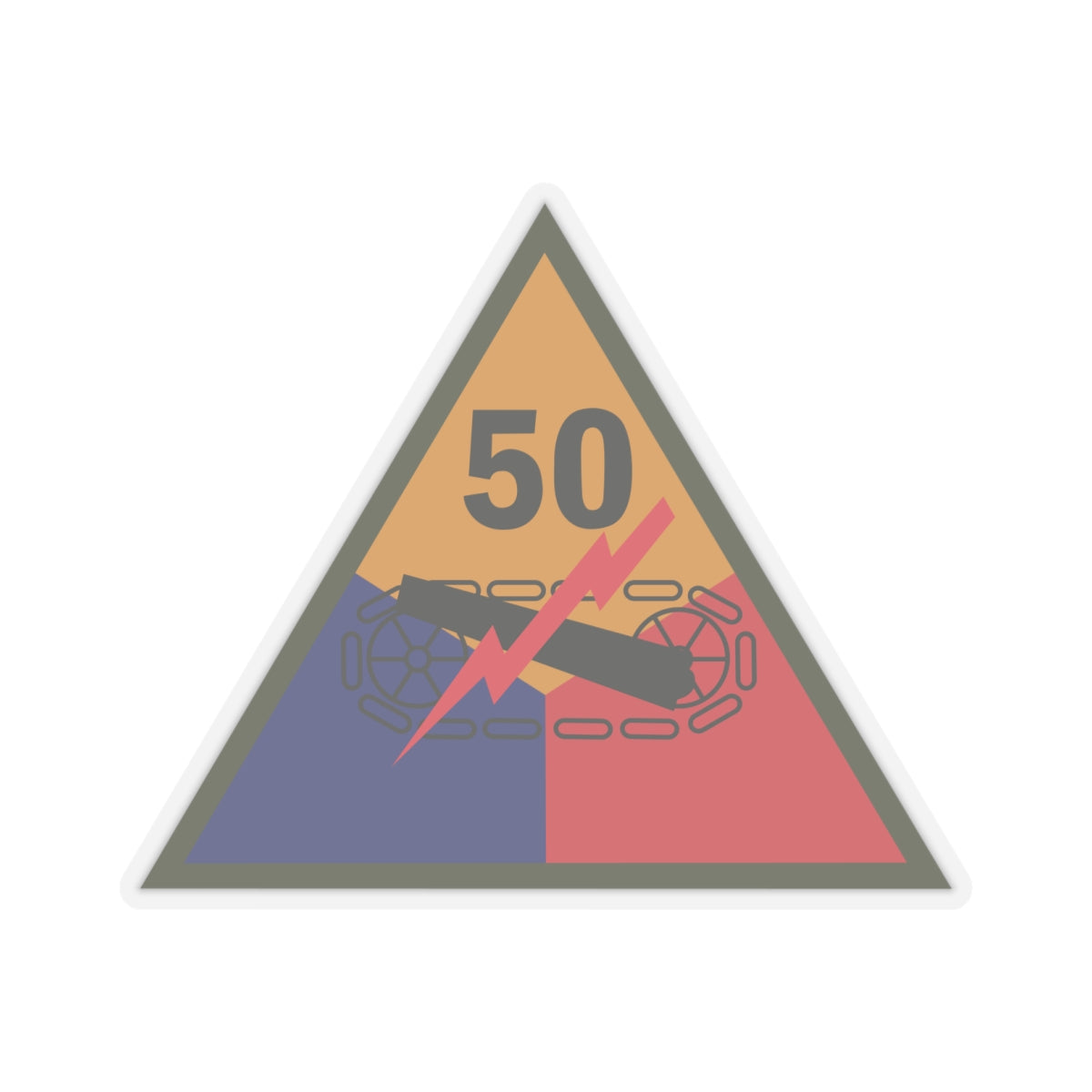 Kiss-Cut Stickers - SSI - 50th Armored Division X 300