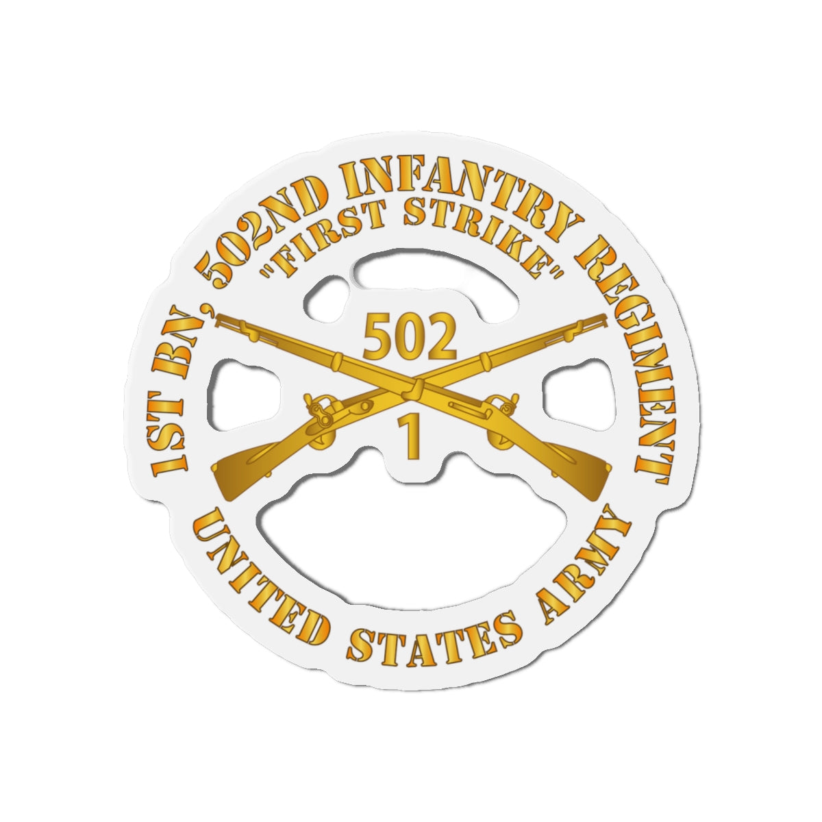 Die-Cut Magnets - 1st Bn 502nd Infantry Regt - First Strike - Infantry Br