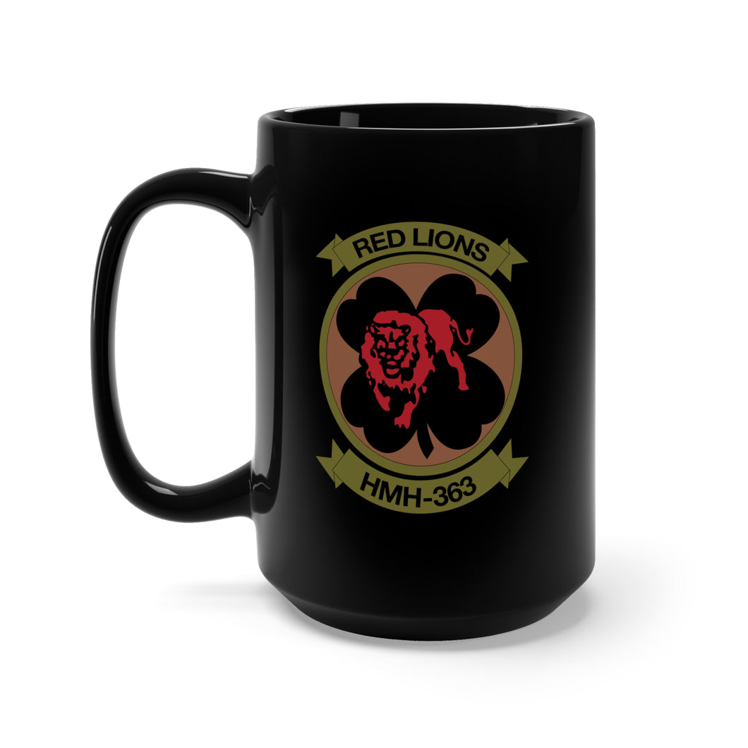 Black Mug 15oz - USMC - Aviation - SSI - HMH - 363 X 300