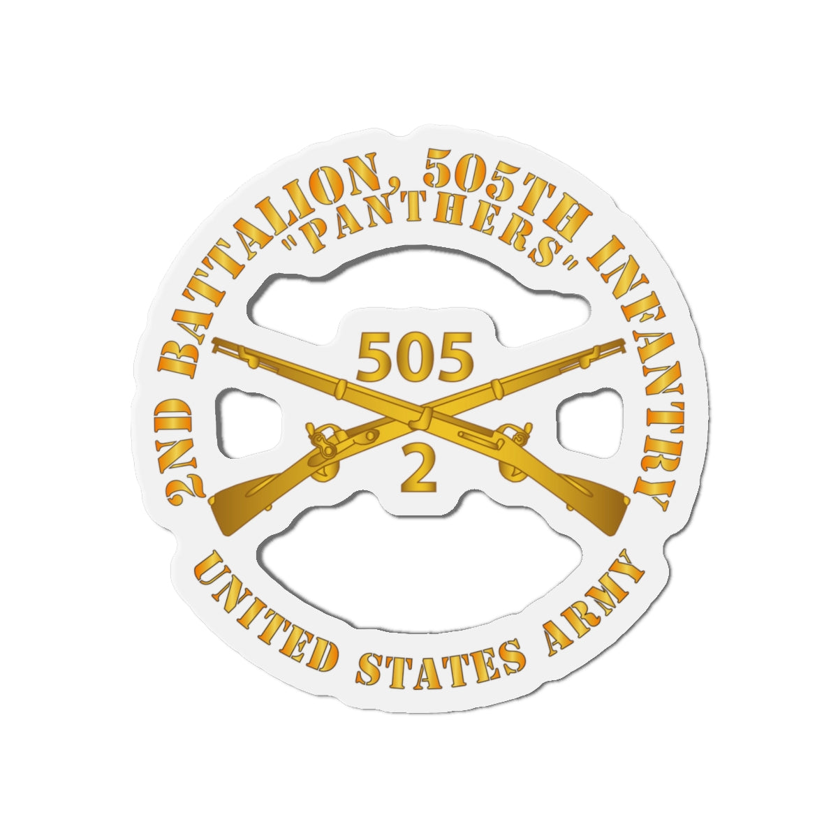 Die-Cut Magnets - Army -  2nd Bn, 505th Infantry Regiment - PANTHERS - Branch X 300