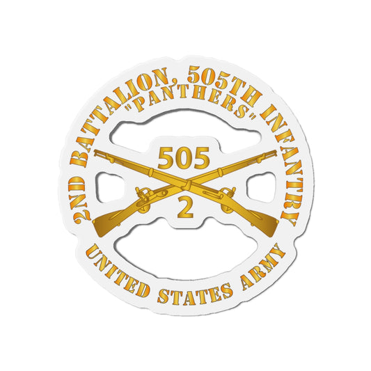 Die-Cut Magnets - Army -  2nd Bn, 505th Infantry Regiment - PANTHERS - Branch X 300