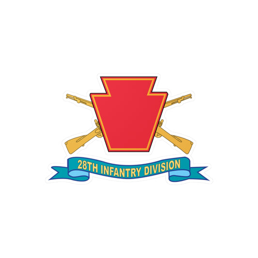 Kiss-Cut Vinyl Decals - Army - 28th Infantry Division - w Br - SSI - Ribbon X 300