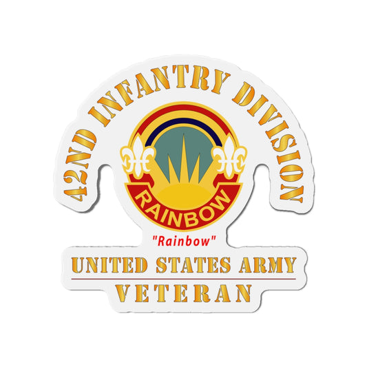 Die-Cut Magnets - Army - DUI - 42nd Infantry Division - Rainbow - US Army Veteran X 300