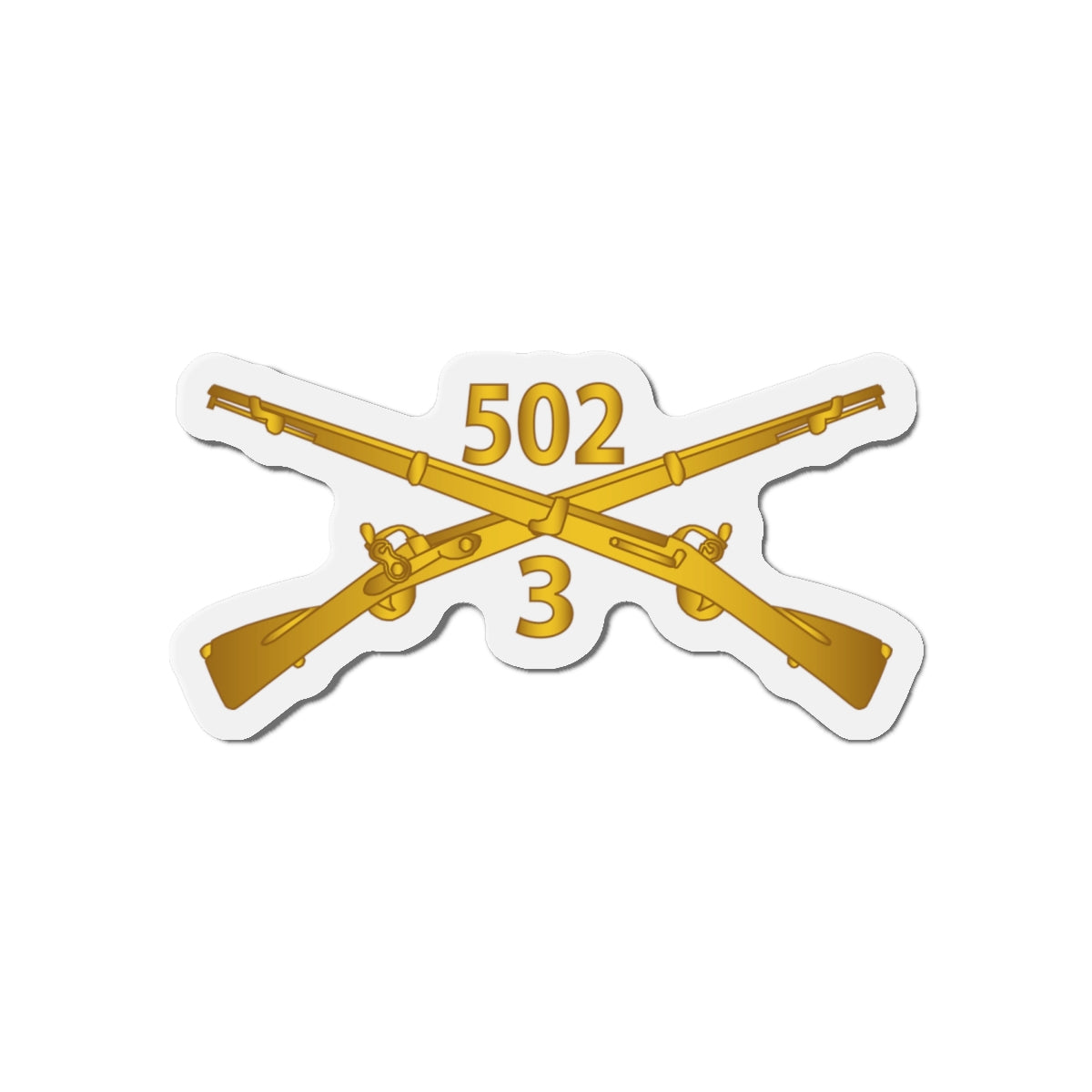 Die-Cut Magnets - 3rd Bn 502nd Infantry Regt - Infantry Br wo Txt