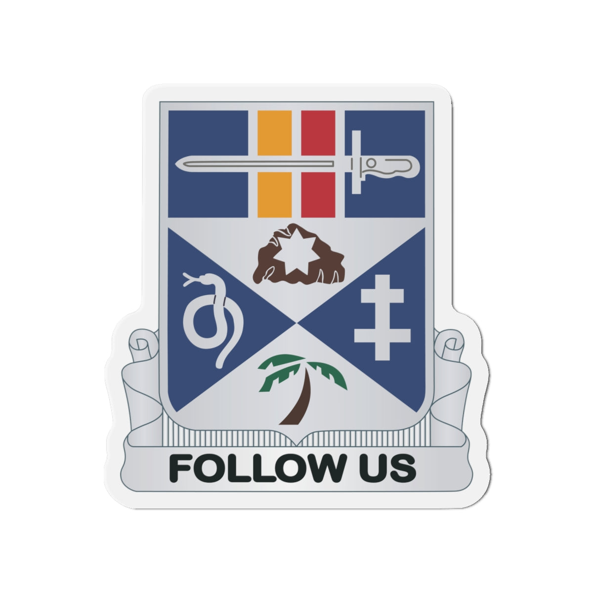 Die-Cut Magnets - 293rd Infantry Regiment - DUI wo Txt X 300