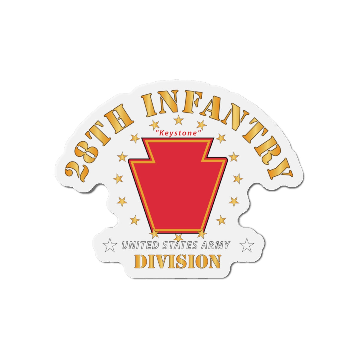 Die-Cut Magnets -SSI -Army - 28th Infantry Division - Keystone - SSI X 300
