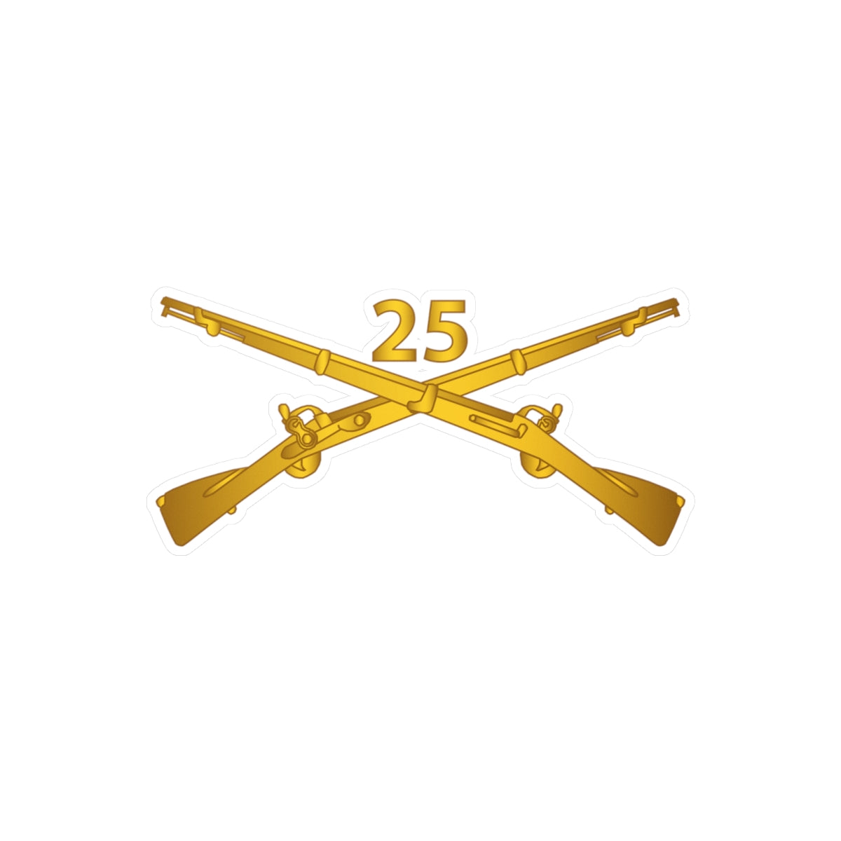 Kiss-Cut Vinyl Decals - Army - 25th Infantry Regiment Branch wo Txt