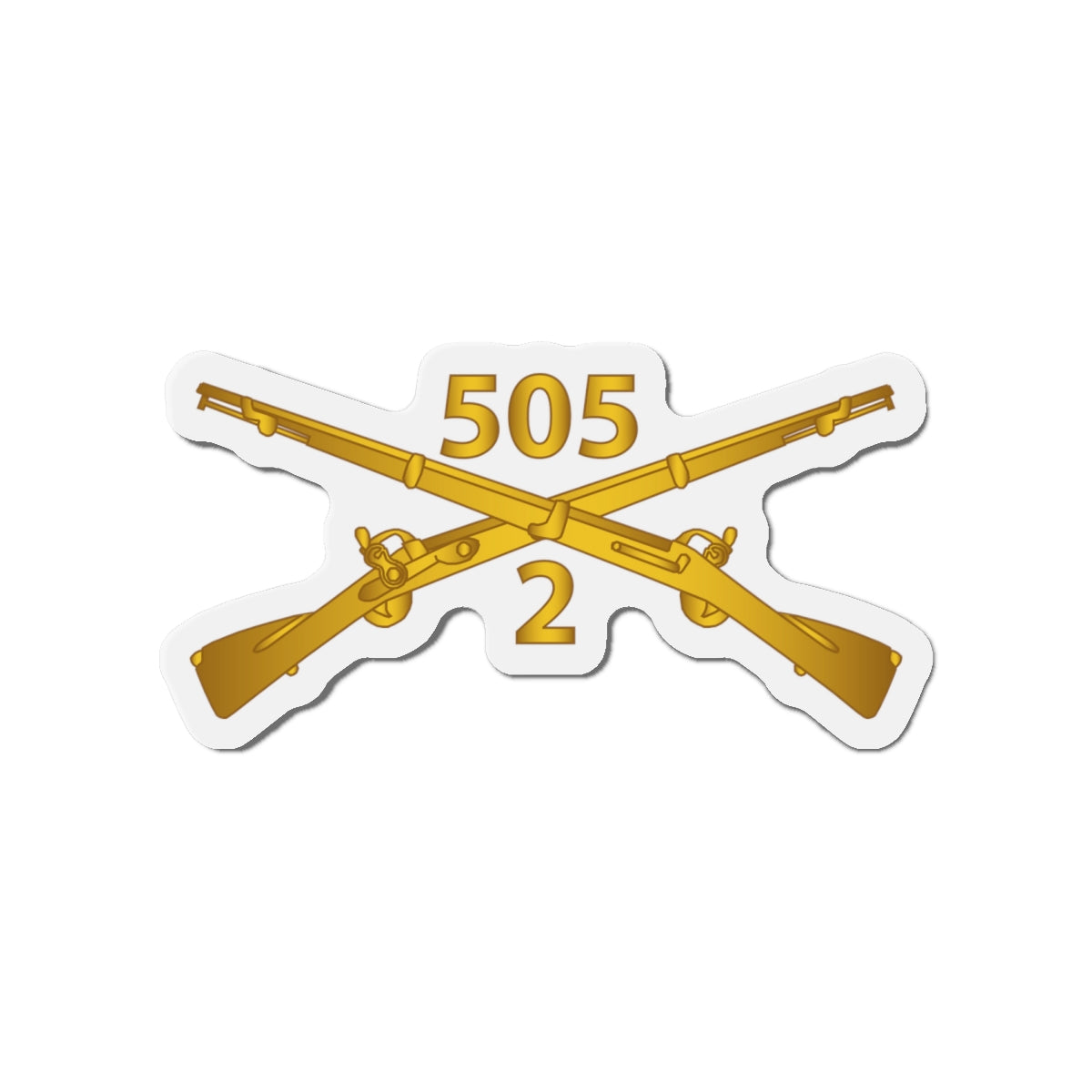 Die-Cut Magnets - Army -  2nd Bn, 505th Infantry Regiment Branch wo Txt X 300