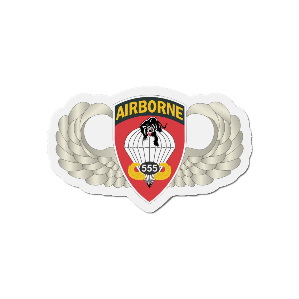 Die-Cut Magnets - Airborne Badge - 555th Parachute Infantry Bn - SSI X 300