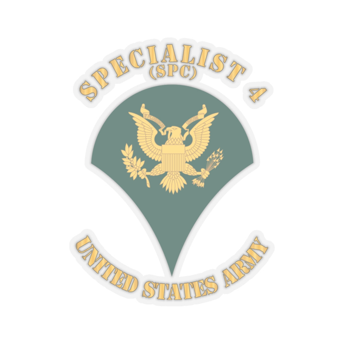 Kiss-Cut Stickers Army - Army - Enlisted - SPC - Specialist 4  - Std - X 300