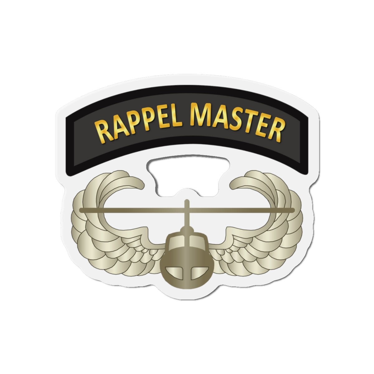 Die-Cut Magnets - Army - Rappel Master Tab with Air Assault Badge wo Txt