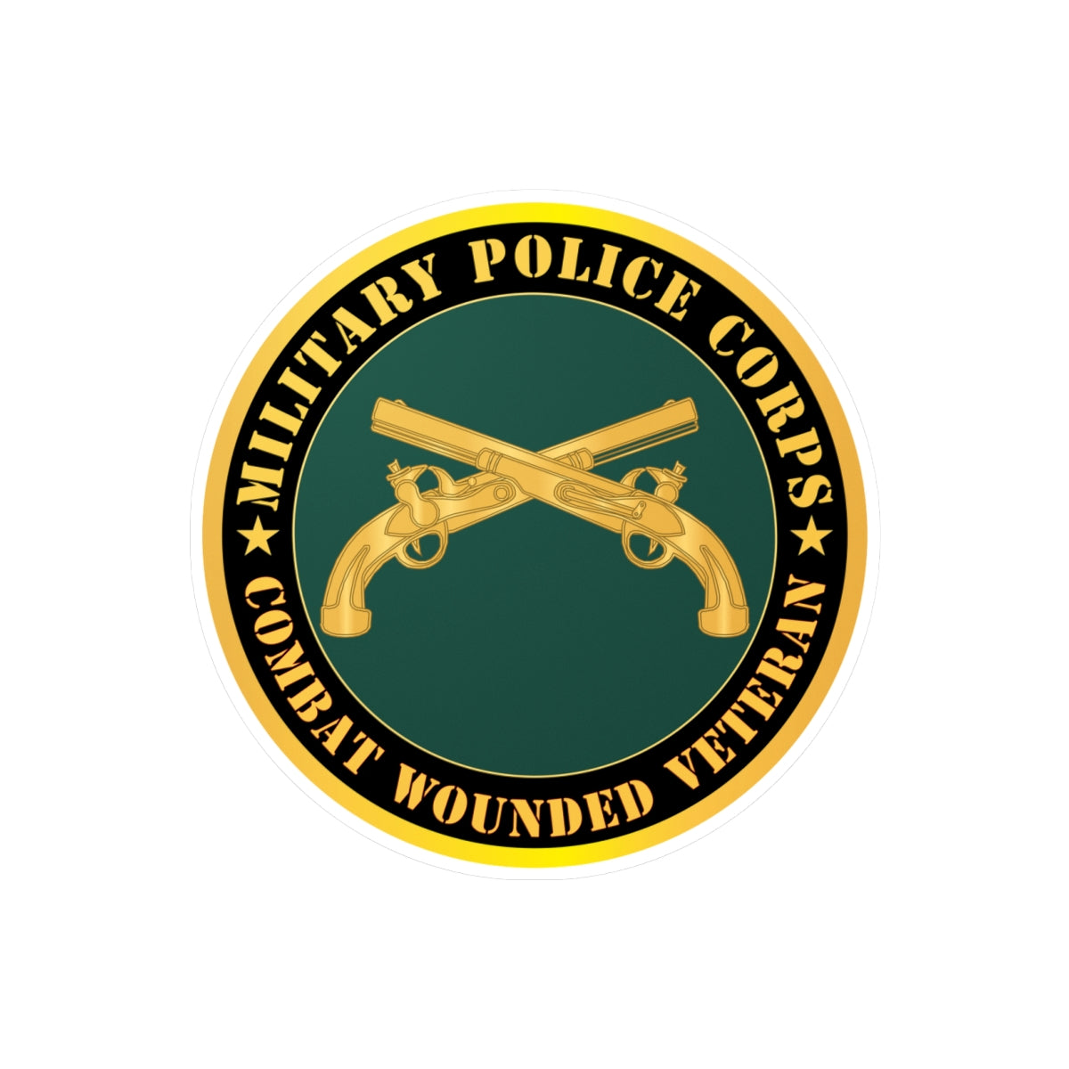 Kiss-Cut Vinyl Decals - Army - Military Police - Branch - Combat Wounded Veteran X 300