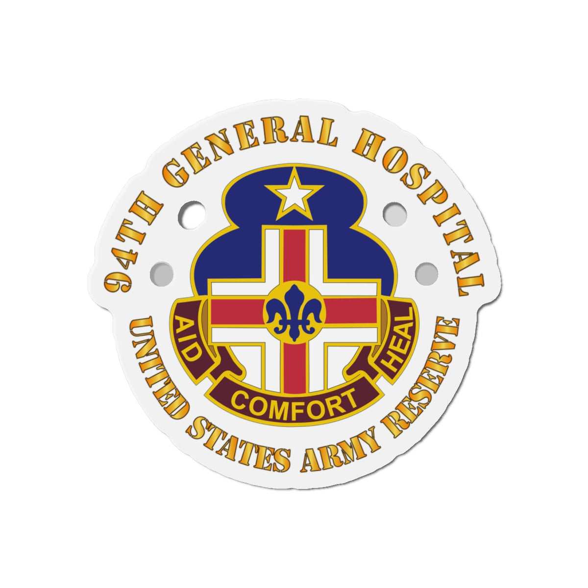 Die-Cut Magnets - Army - 94th General Hospital - TX - USAR