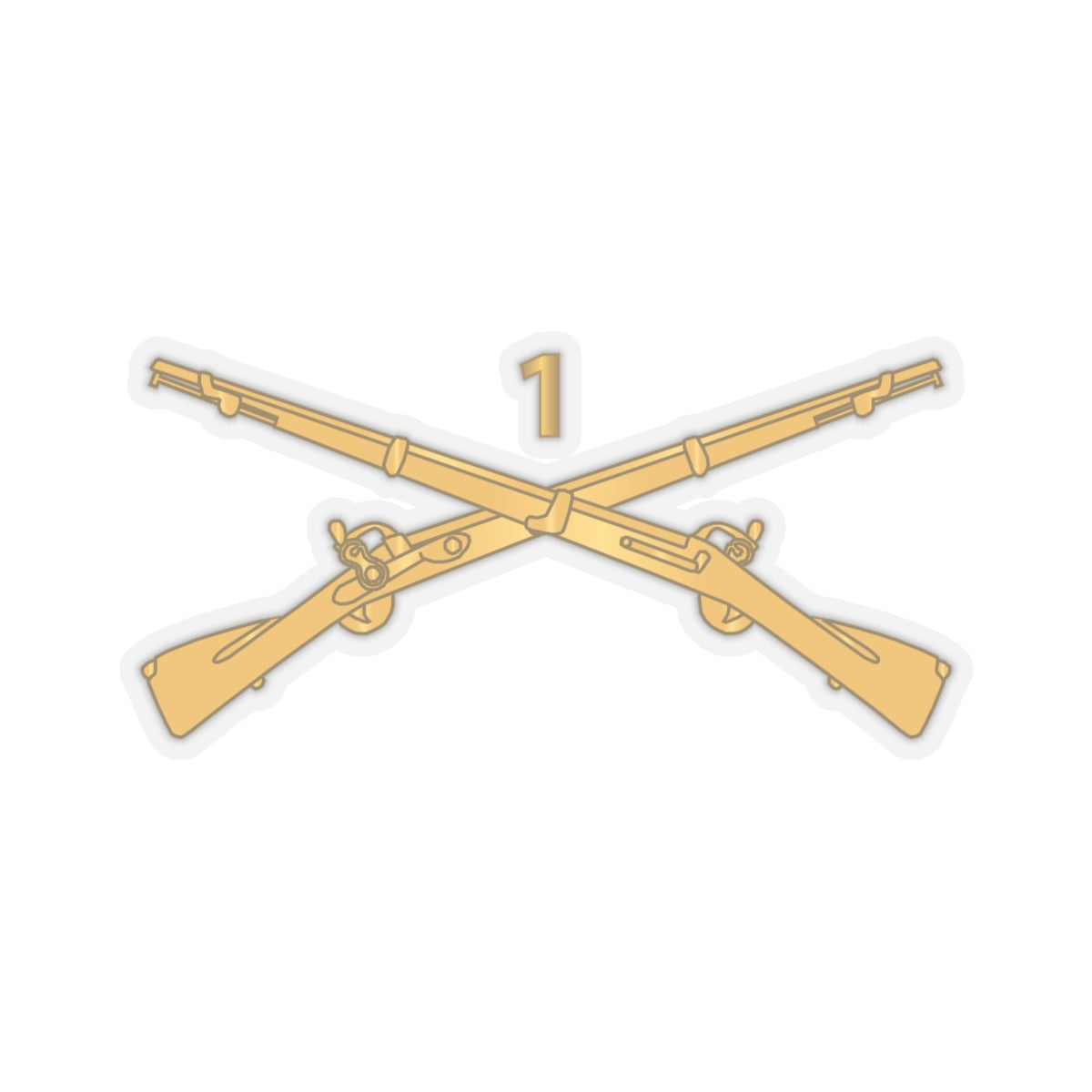 Kiss-Cut Stickers -  Army - 1st Infantry Regiment Branch - wo Txt X 300