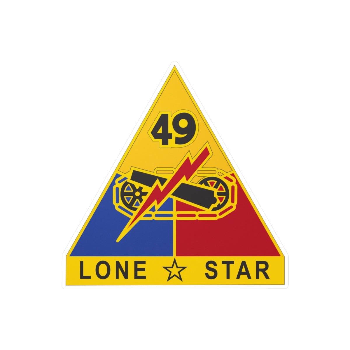 Kiss-Cut Vinyl Decals - DUI - 49th Armored Division X 300