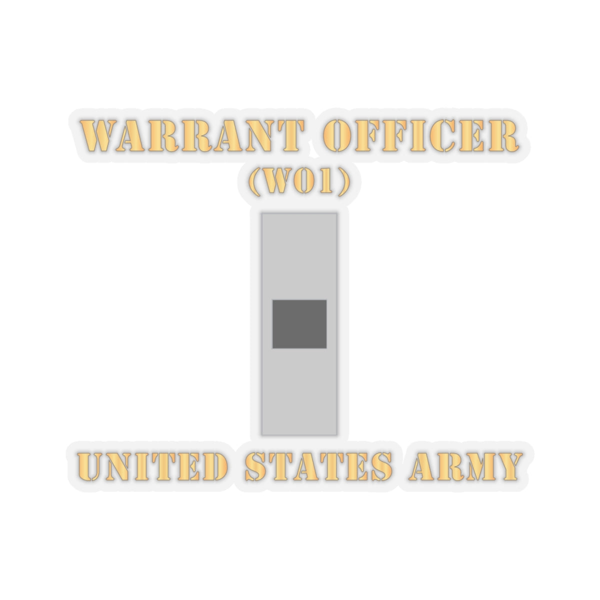 Kiss-Cut Stickers - Army - Warrant Officer - W01 - Flat X 300