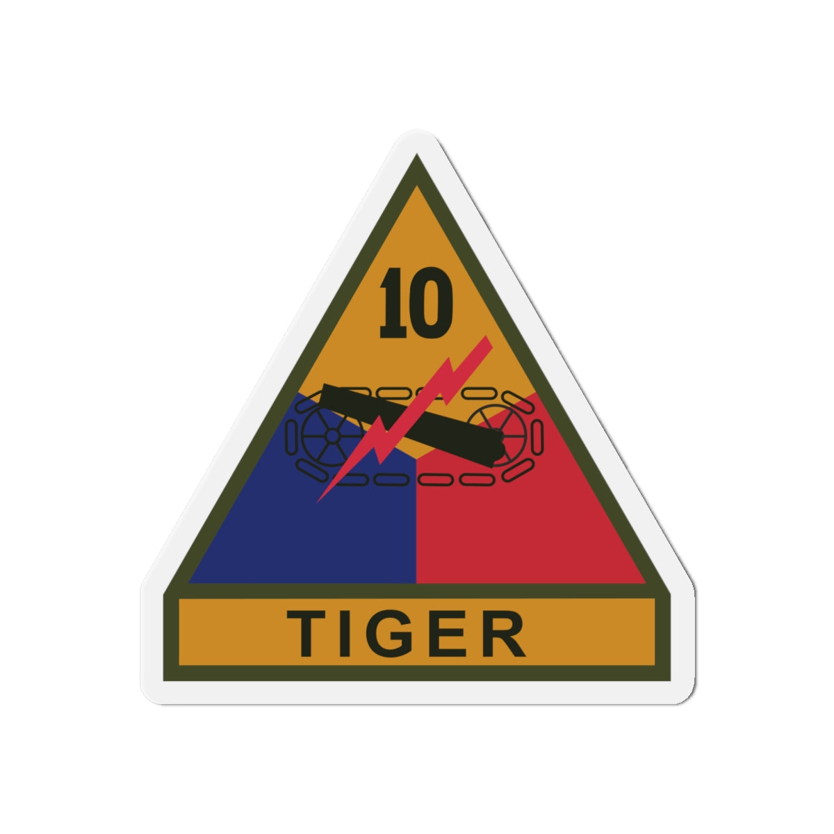 Die-Cut Magnets -SSI - 10th Armored Division w Name Tape X 300