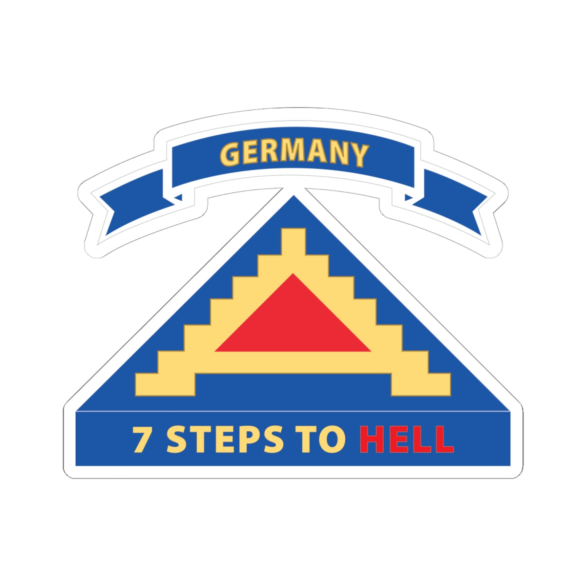 Kiss - Cut Stickers - Army - 7th United States Army  w 7 Steps Hell w Scroll X 300