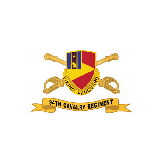 Kiss-Cut Vinyl Decals - Army  - 94th Cavalry Regiment w Br - Ribbon X 300