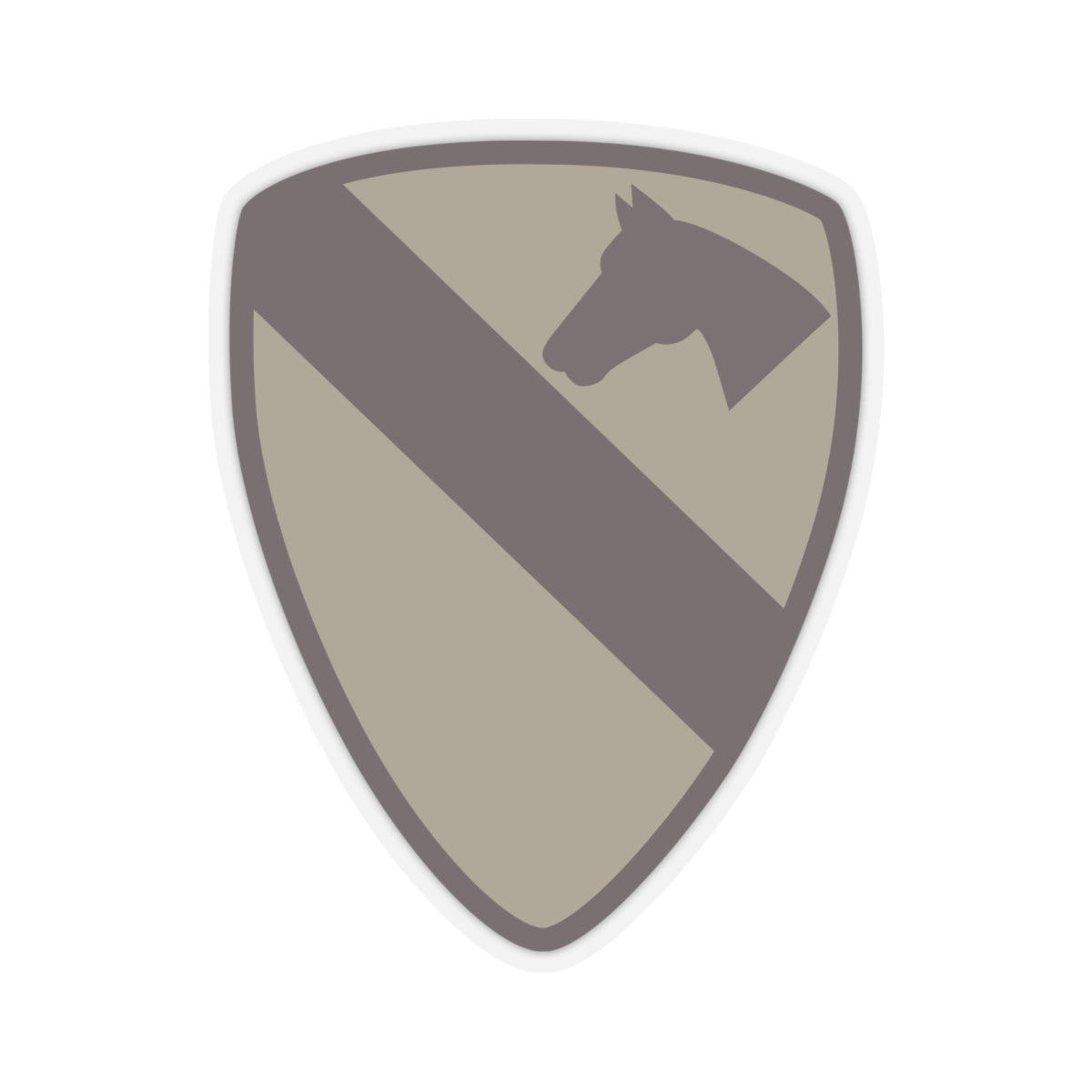 Kiss-Cut Stickers -  SSI - 1st Cavalry Division - Subdued Desert X 300