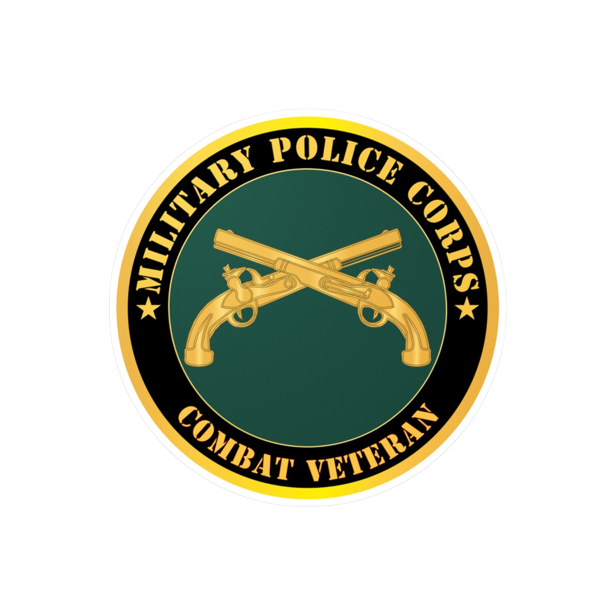 Kiss-Cut Vinyl Decals - Army - Military Police - Branch - Combat Veteran X 300